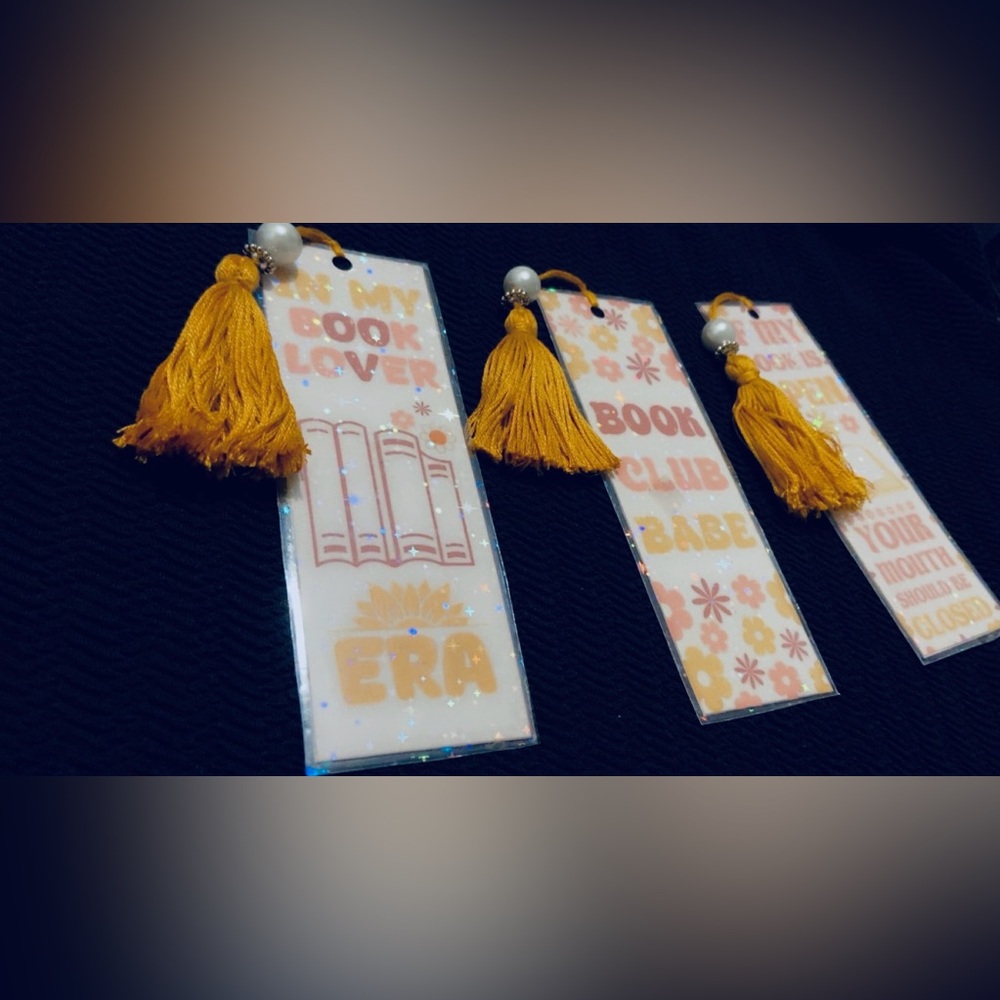 Yellow Tassel Bookmarks for Kids